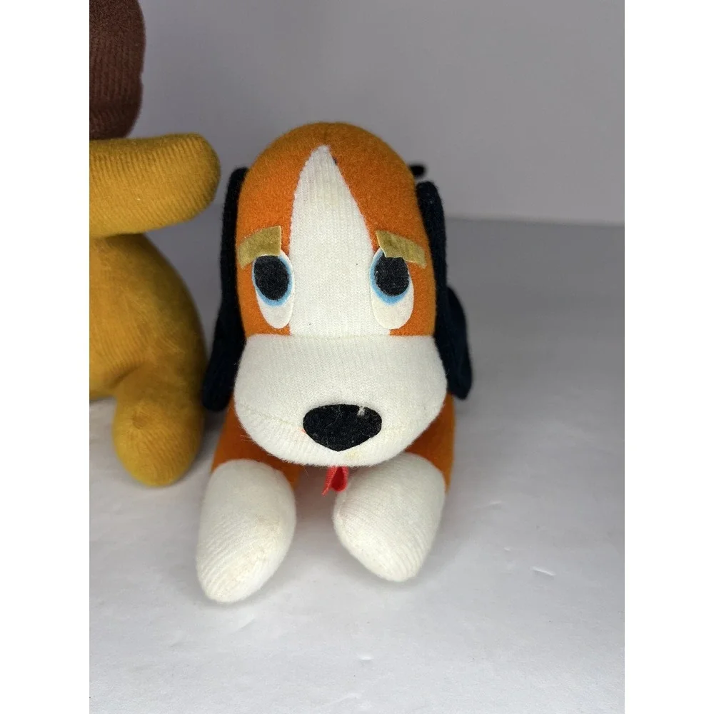 Vintage Dakin Dream‎ Pets Brown and Orange Dog Stuffed Animals 1977-78 Plushies